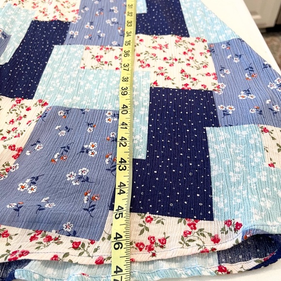 Hayden Los Angeles Patchwork Floral Boho Maxi Dress Prairie Cottagecore S - Picture 6 of 9